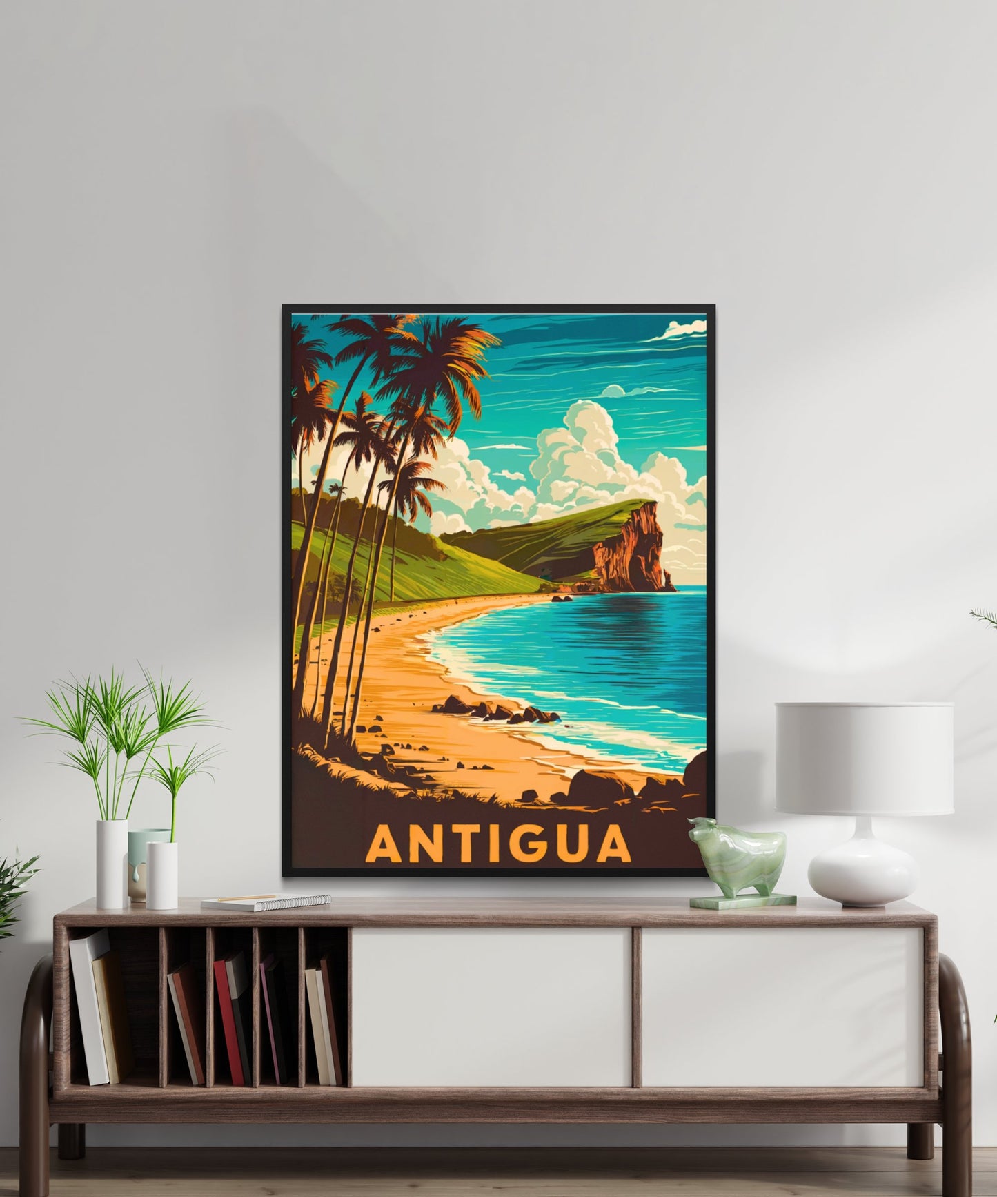 Antigua Vintage Travel Poster