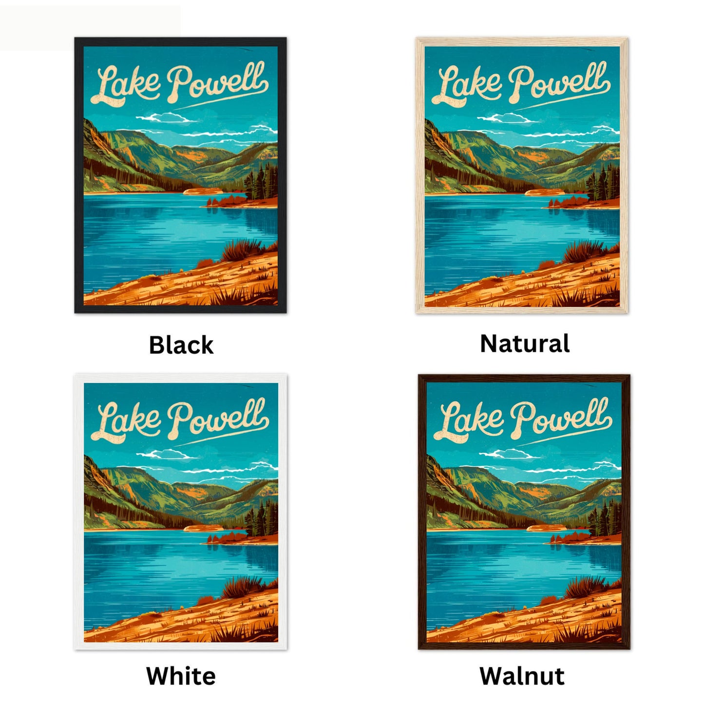 Lake Powell Vintage Travel Poster