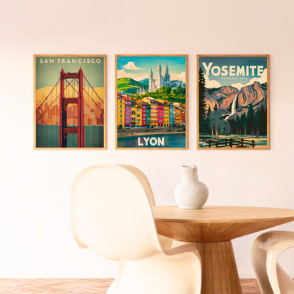 Lyon Vintage Travel Poster