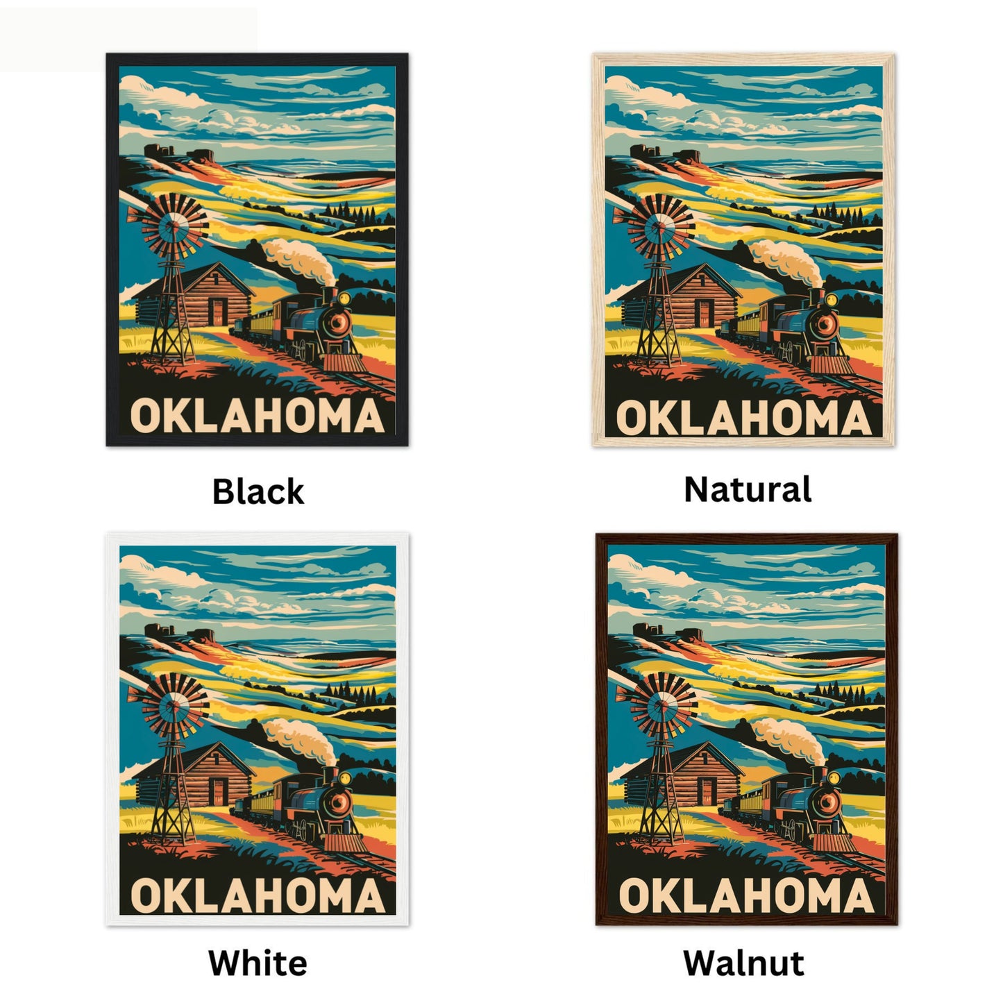 Oklahoma Vintage Travel Poster