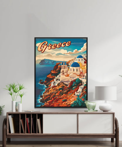 Greece Vintage Travel Poster - Islands of Myth