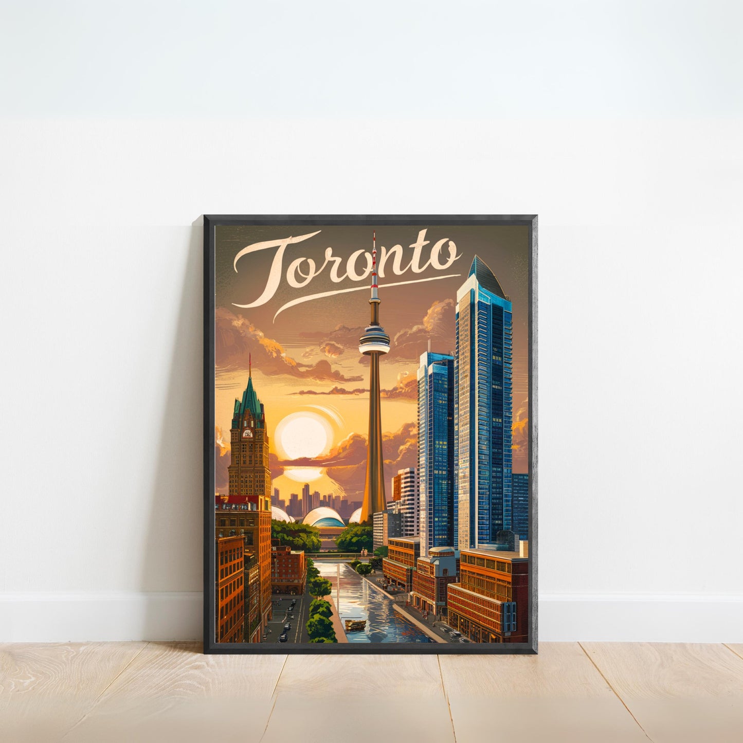 Toronto Vintage Travel Poster - Cityscape Views