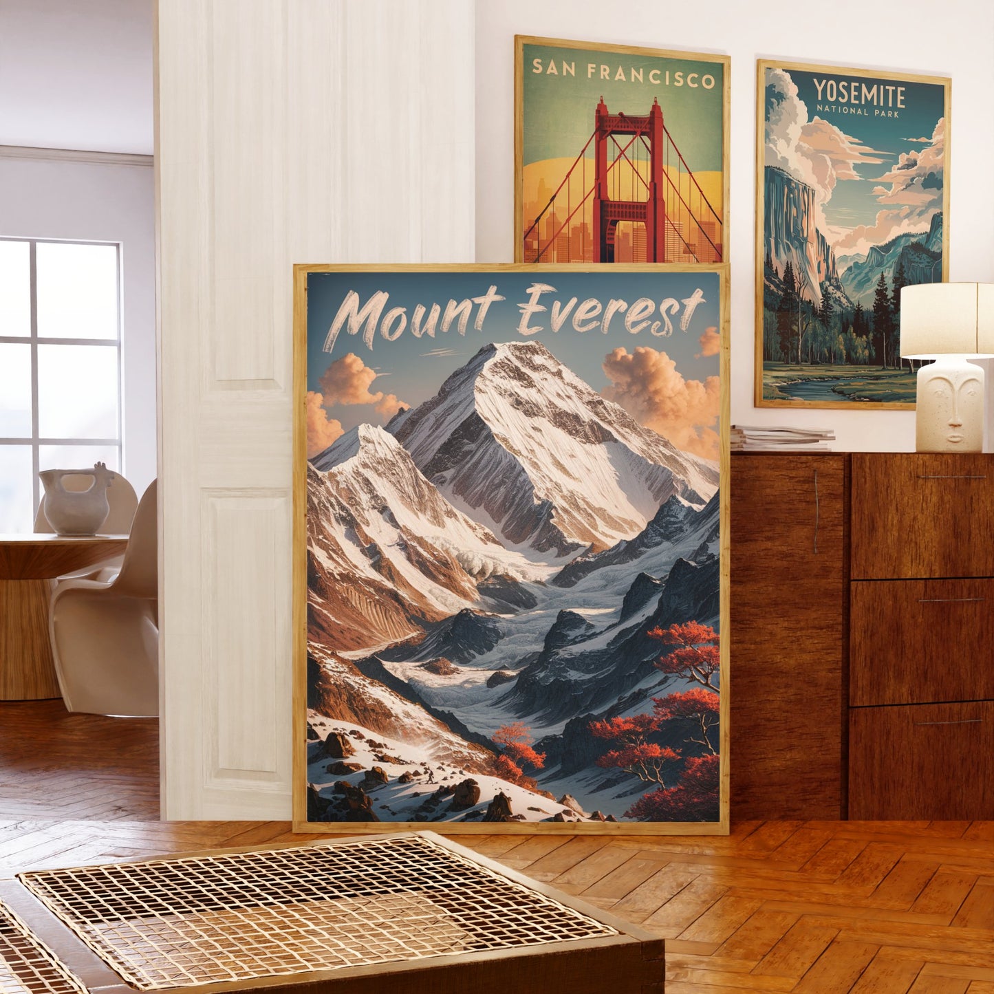 Mount Everest Vintage Travel Poster - Himalayan Majesty