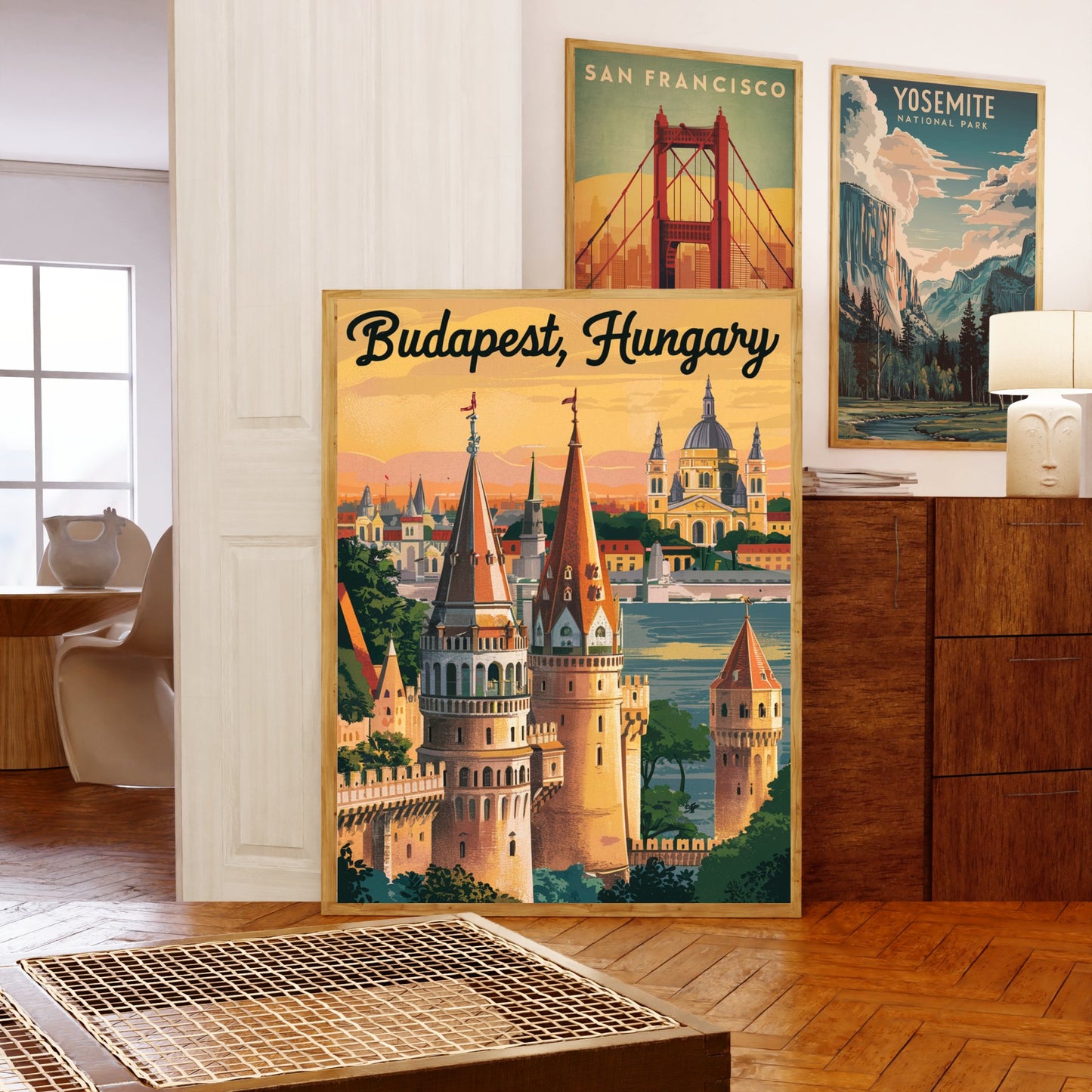 Budapest Vintage Travel Poster - Heart of Hungary