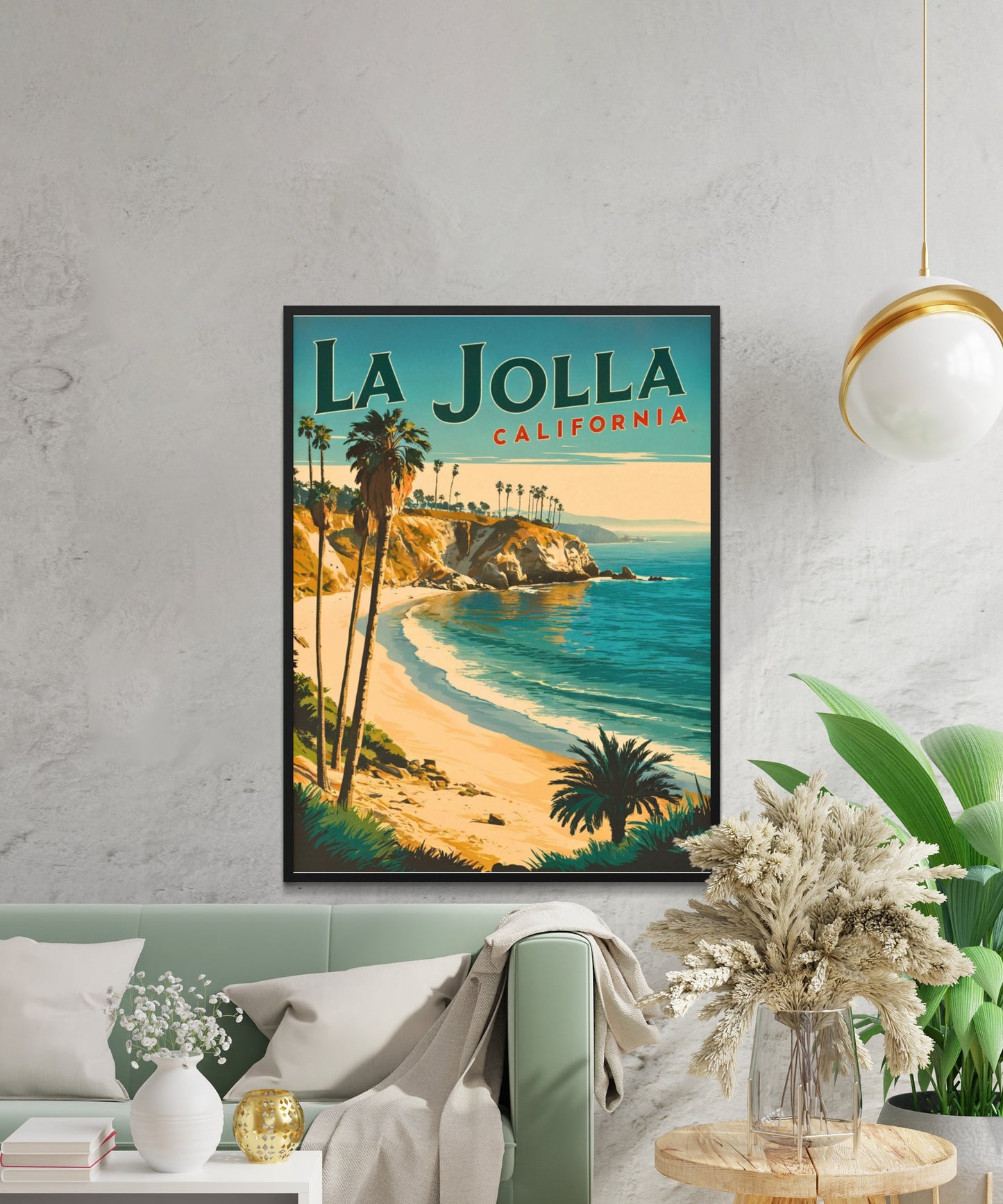 La Jolla Cove  Vintage Travel Poster