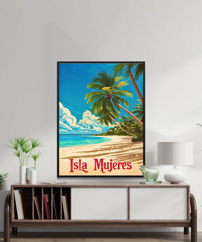 Isla Mujeres Vintage Travel Poster