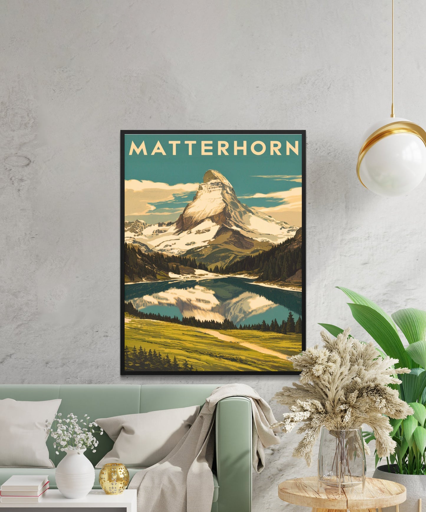 Matterhorn Vintage Travel Poster - Classic Alpine Charm