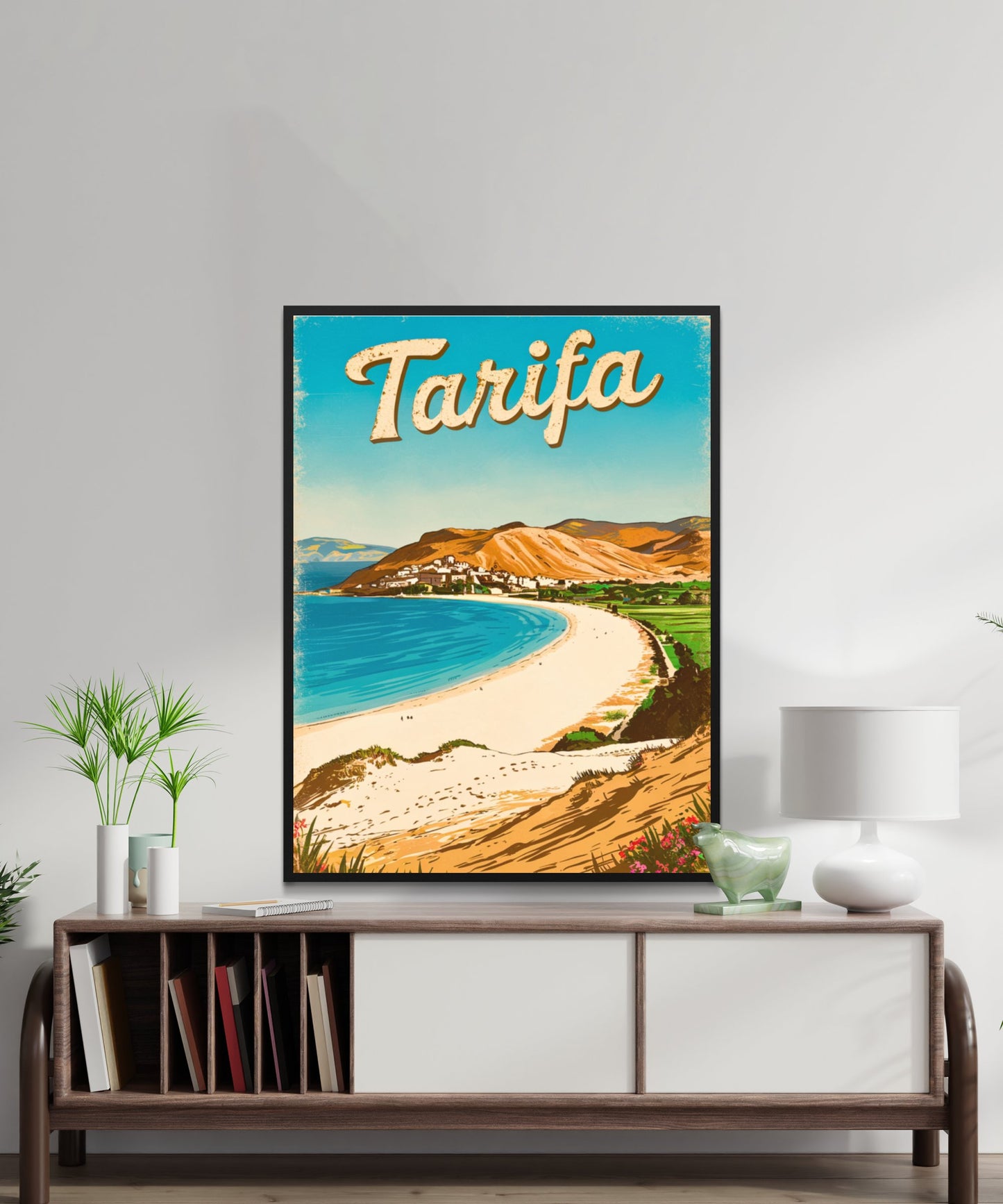 Tarifa Vintage Travel Poster - Peaceful Landscape