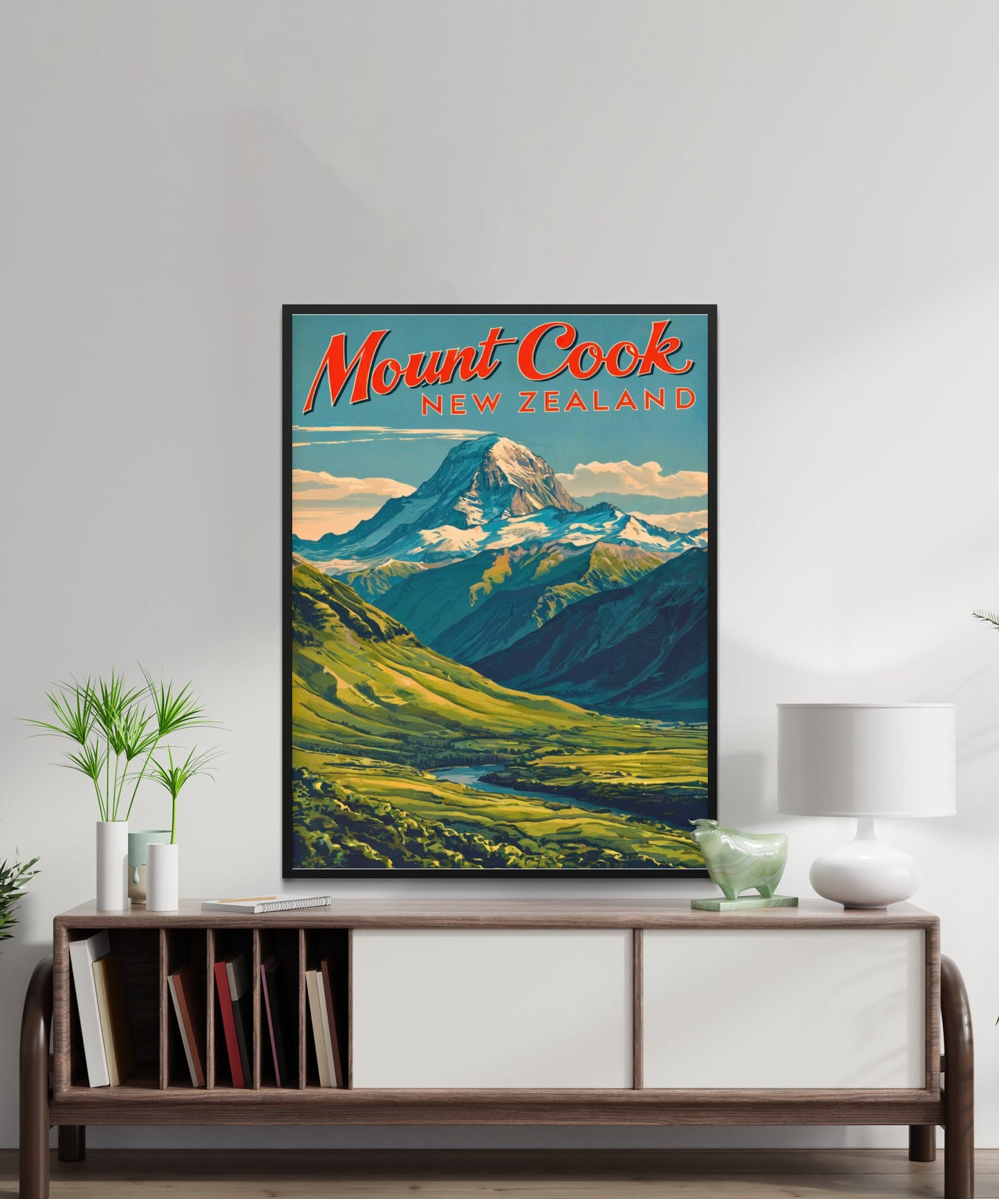 Mount Cook Vintage Travel Poster - Alpine Splendor