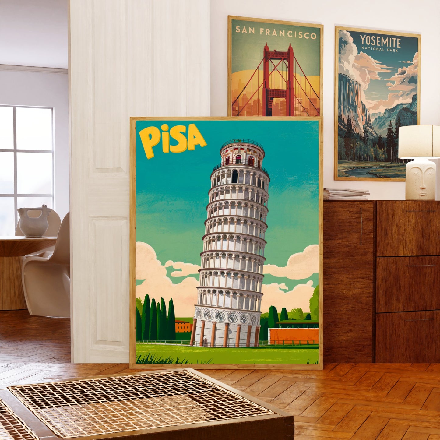 Pisa Vintage Travel Poster