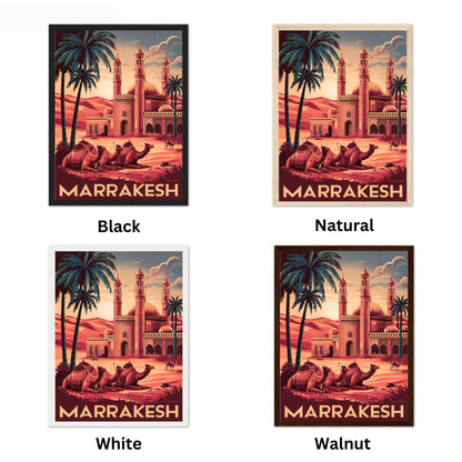 Marrakesh Vintage Travel Poster - Historic Medina