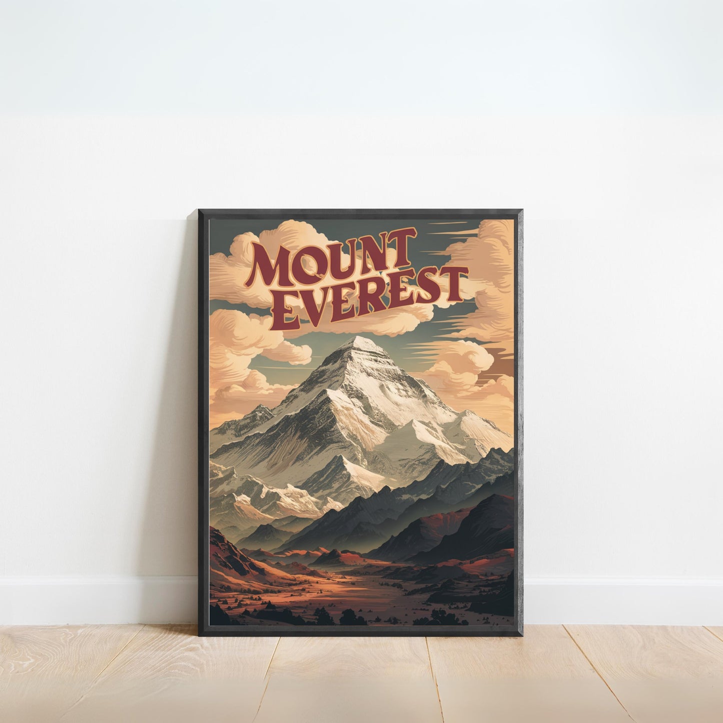 Mount Everest Vintage Travel Poster- Summit Serenity