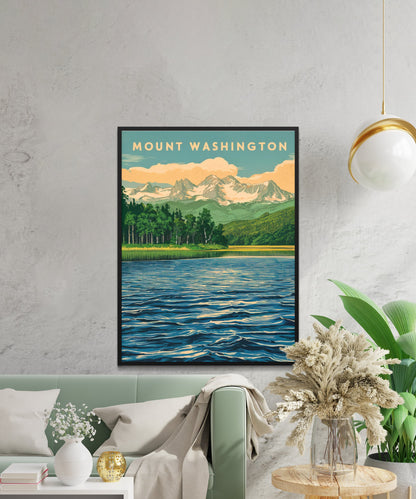 Mount Washington Vintage Travel Poster