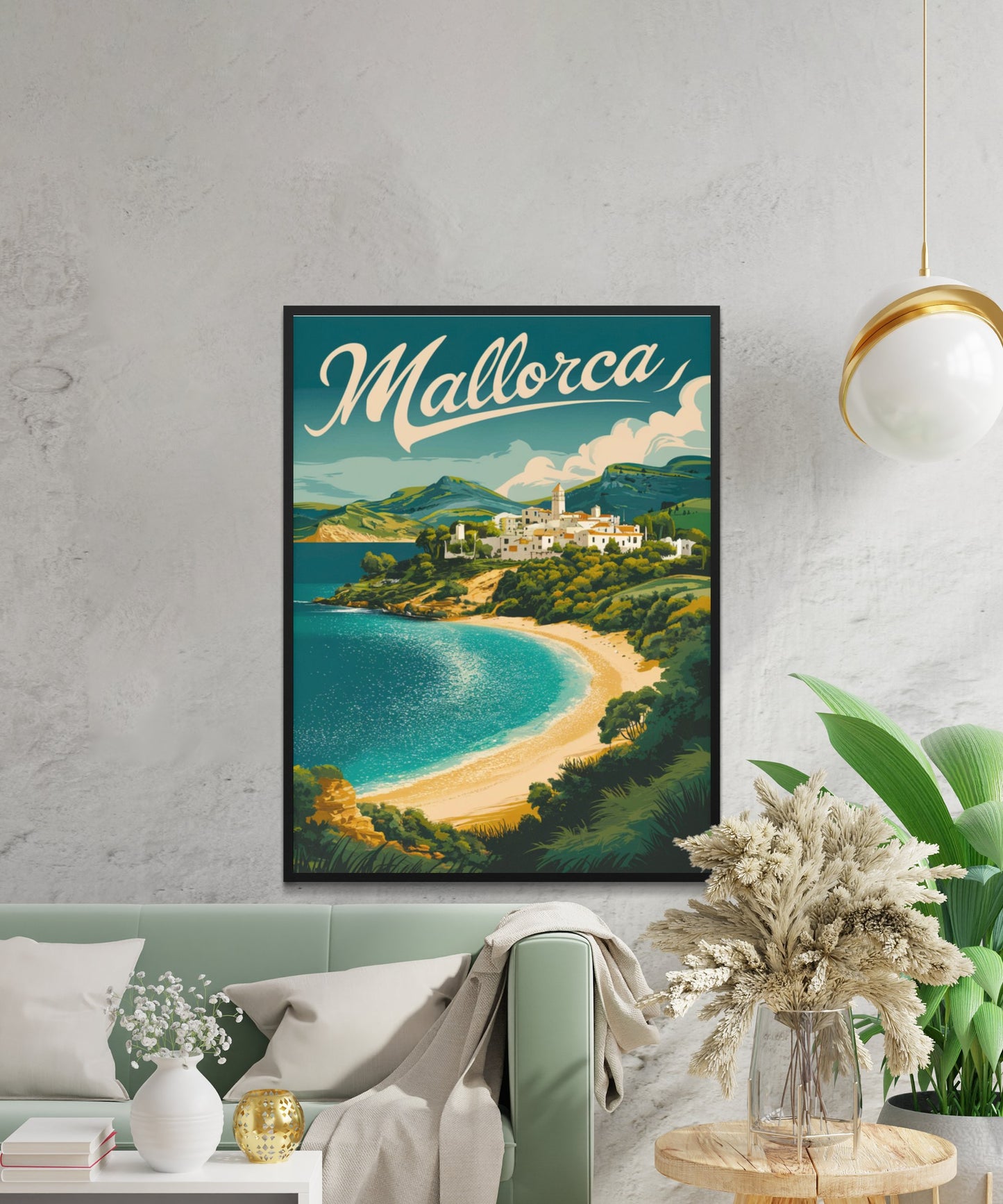 Mallorca Vintage Travel Poster - Coastal Beauty