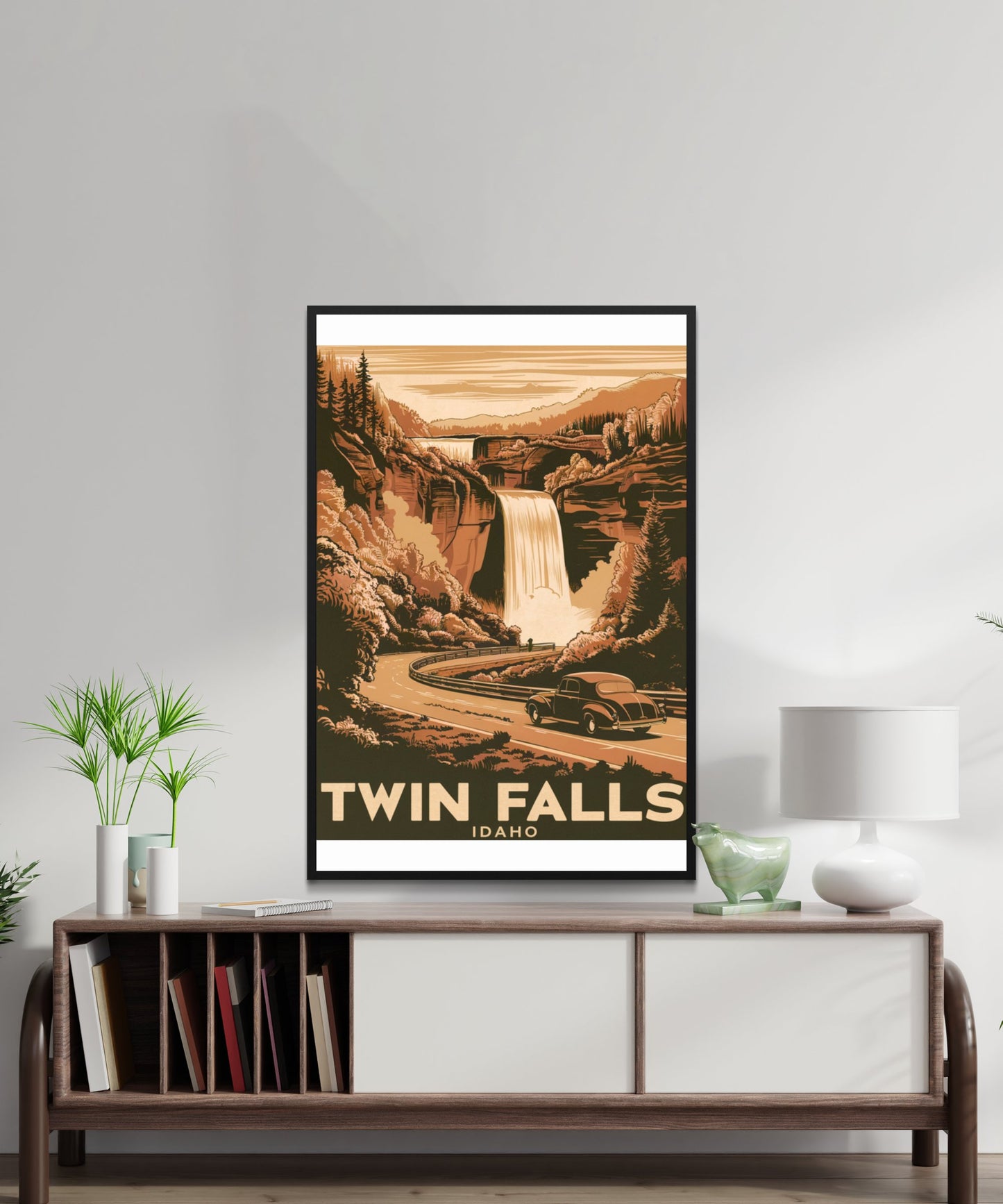 Twin Falls Vintage Travel Poster