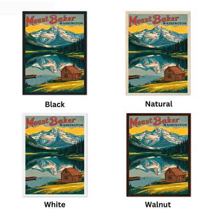 Mount Baker Vintage Travel Poster