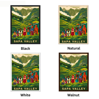 Sapa Valley Vintage Travel Poster - Mountainous Beauty