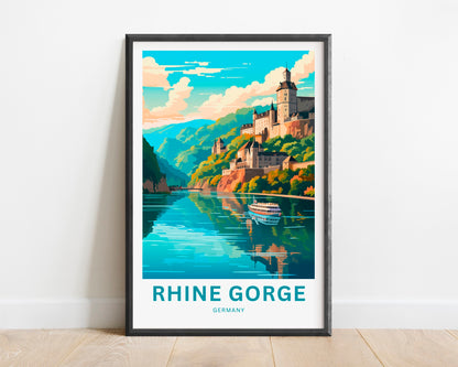 Rhine Gorge Travel Poster