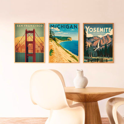 Michigan Vintage Travel Poster