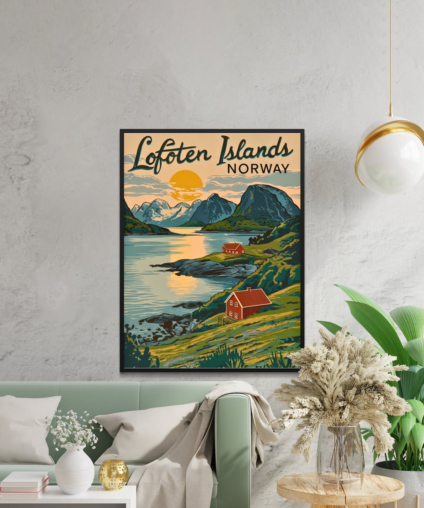 Lofoten Islands Vintage Travel Poster - Timeless Nordic Beauty