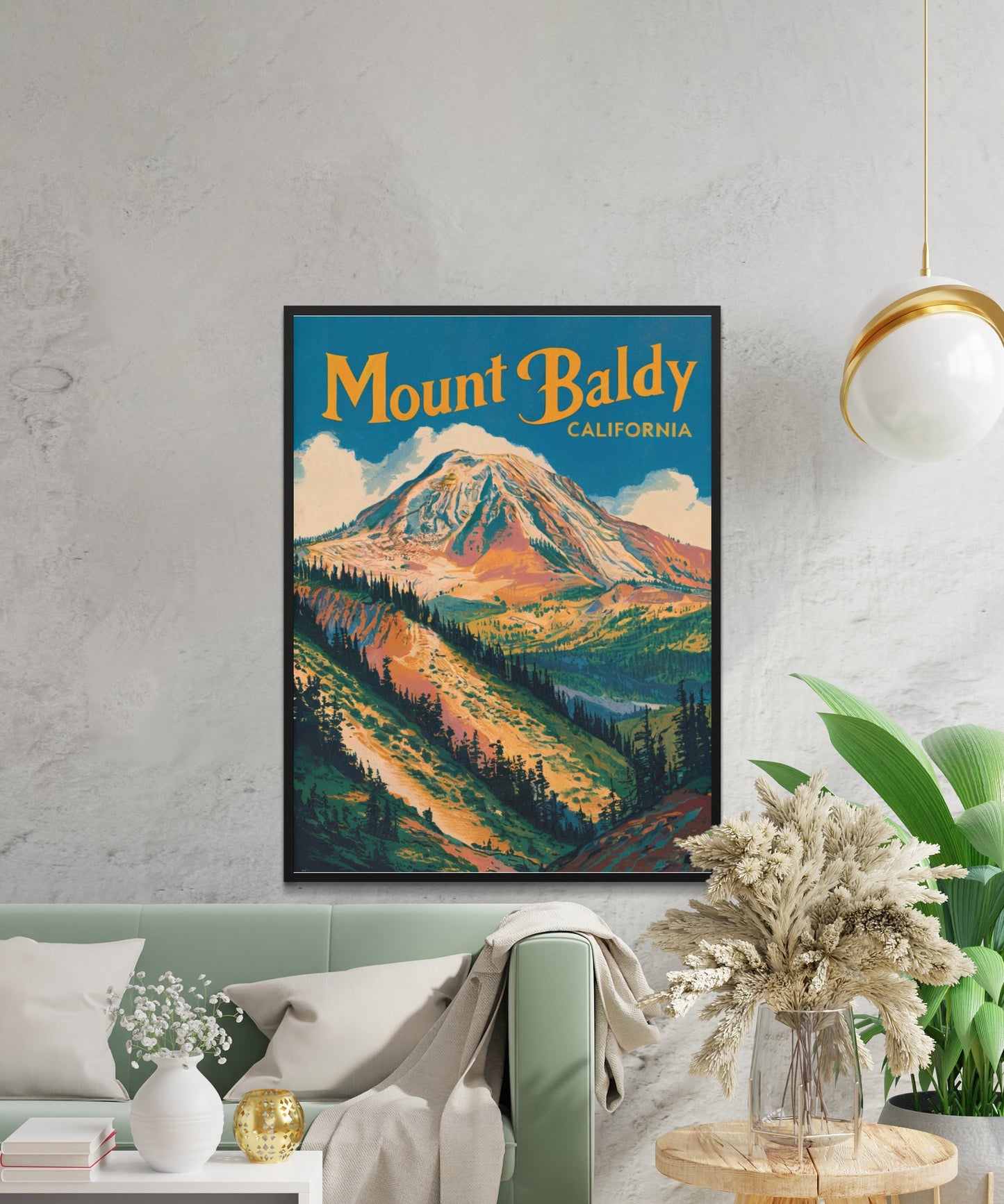 Mount Baldy Vintage Travel Poster