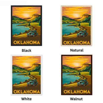 Oklahoma Vintage Travel Poster - Lake Country