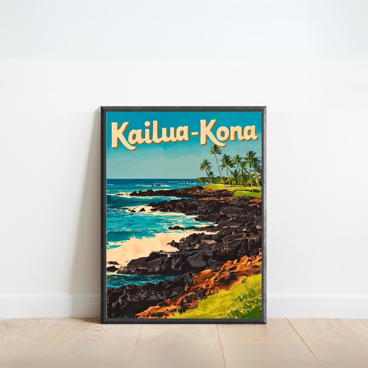 Kailua-Kona Vintage Travel Poster - Hawaiian Paradise on the Big Island