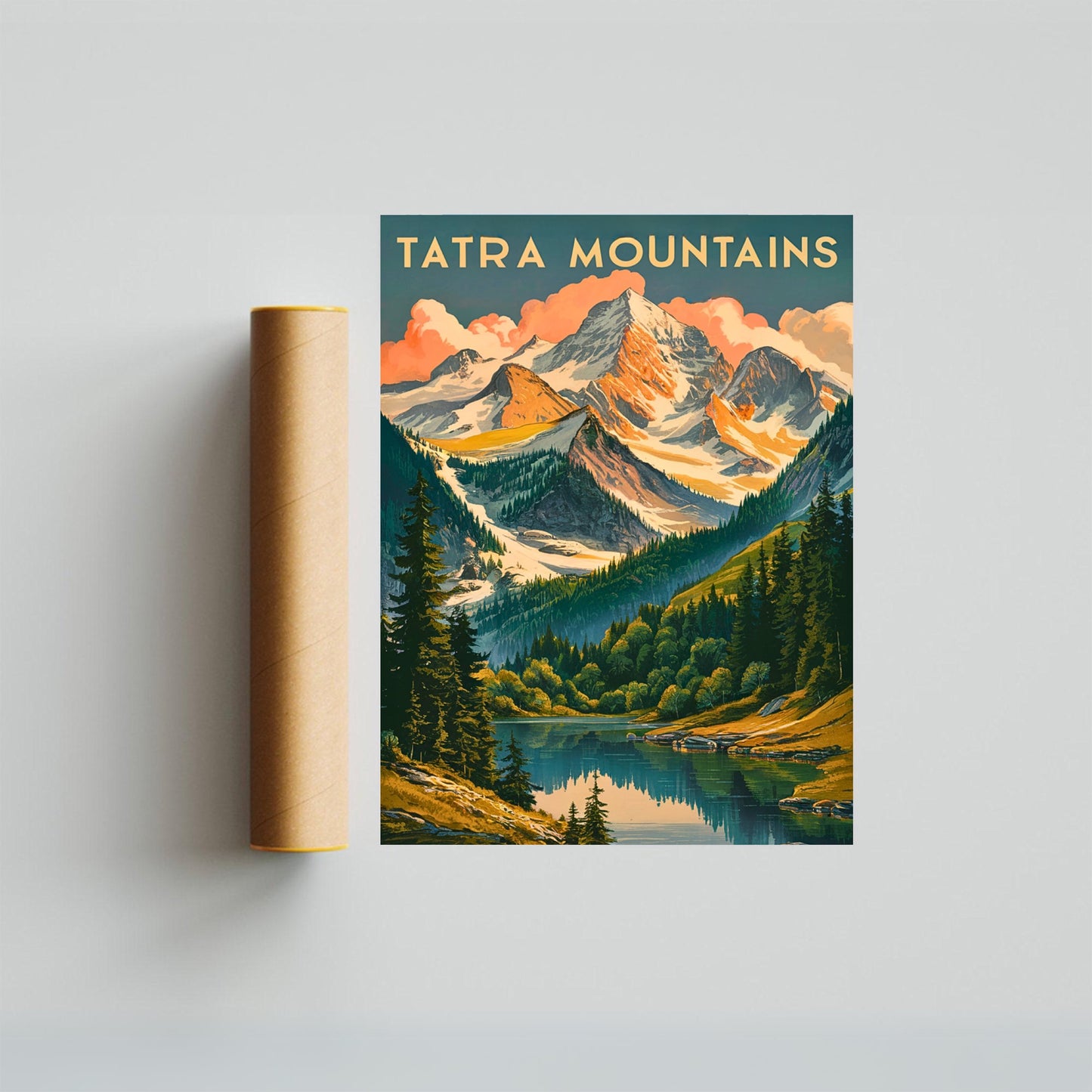 Tatra Mountains Vintage Travel Poster