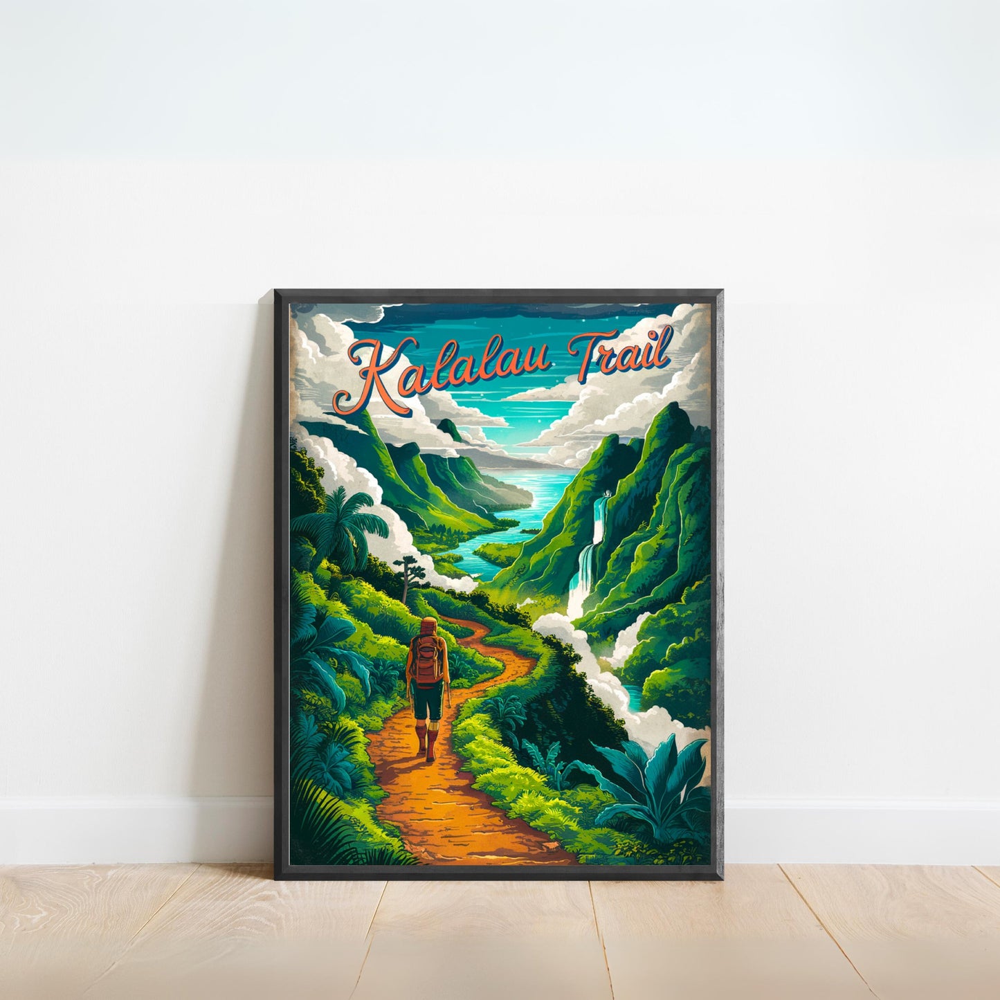 Kalalau Trail Vintage Travel Poster