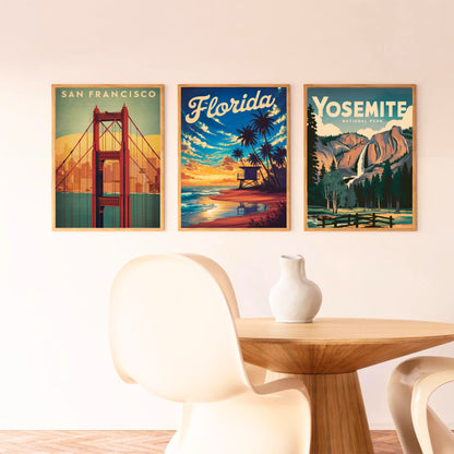 Florida Vintage Travel Poster - Retro Coastal Views