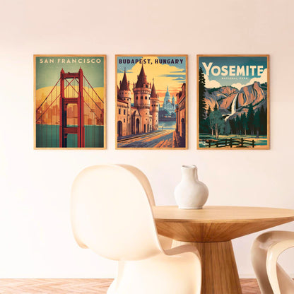 Budapest Vintage Travel Poster -Timeless Danube Splendor