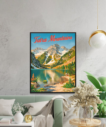 Tatra Mountains Vintage Travel Poster