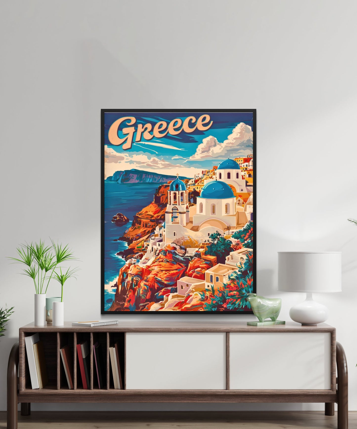 Greece Vintage Travel Poster - Aegean Serenity