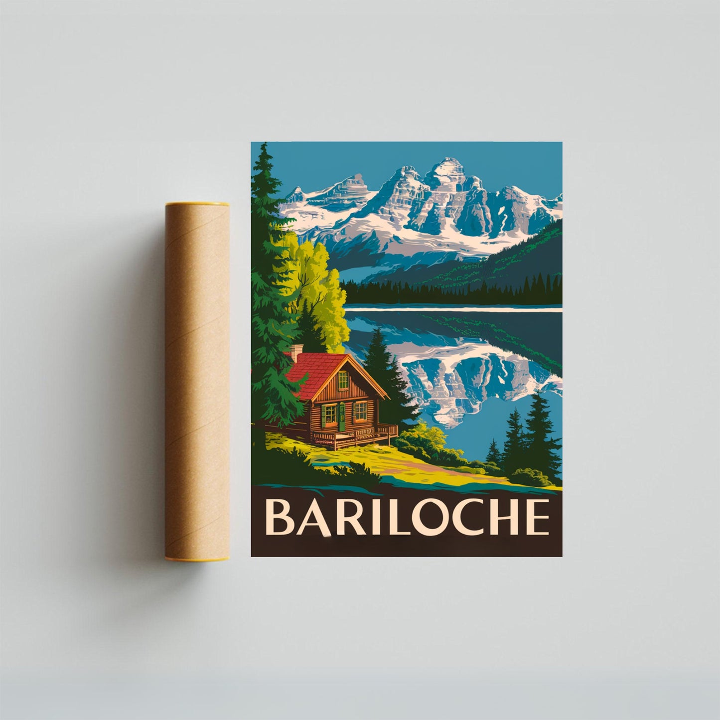 Bariloche Vintage Travel Poster - Outdoor Adventure