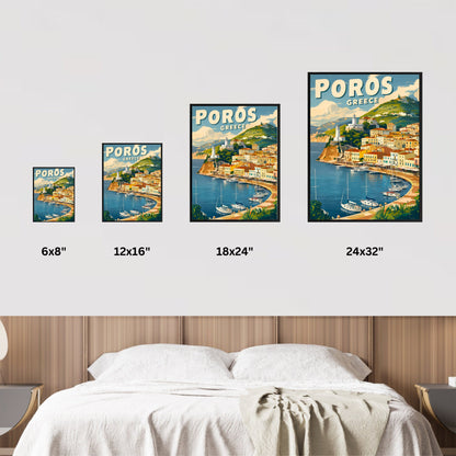 Poros Vintage Travel Poster