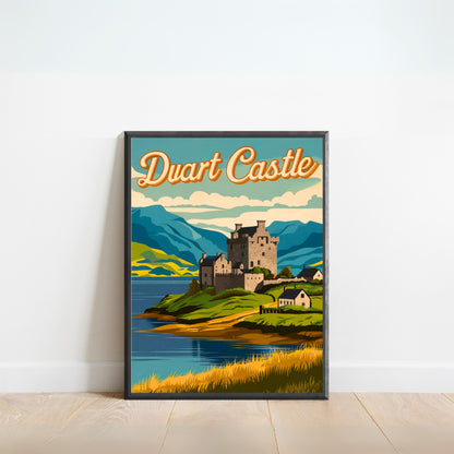 Duart Castle Vintage Travel Poster