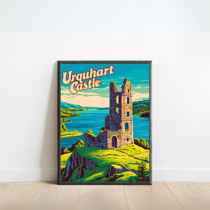 Urquhart Castle Vintage Travel Poster