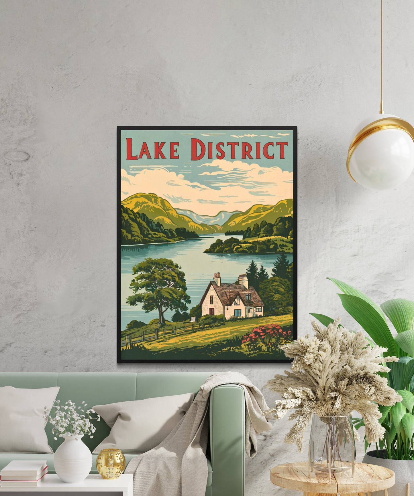 Lake District Vintage Travel Poster