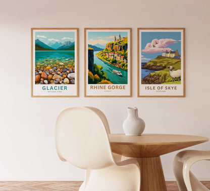 Rhine Gorge Travel Poster