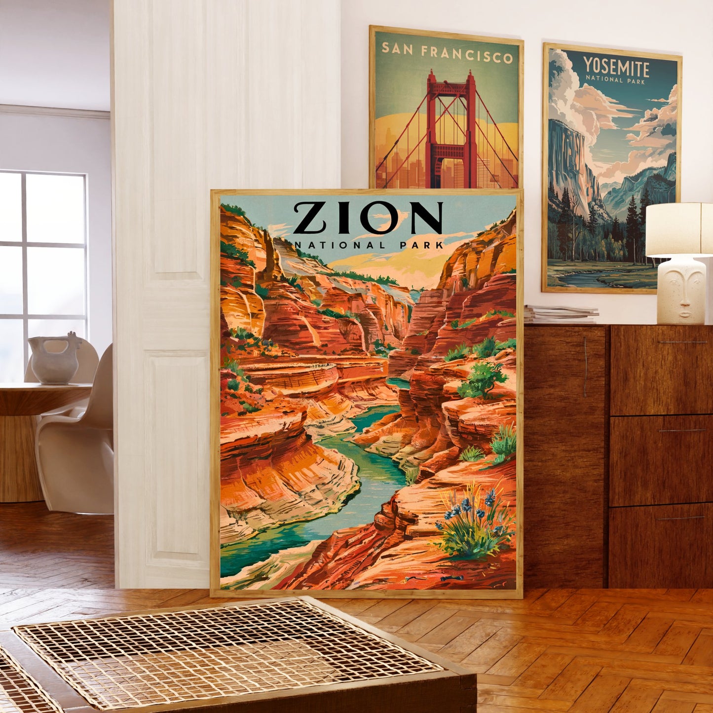 Zion National Park Vintage Travel Poster