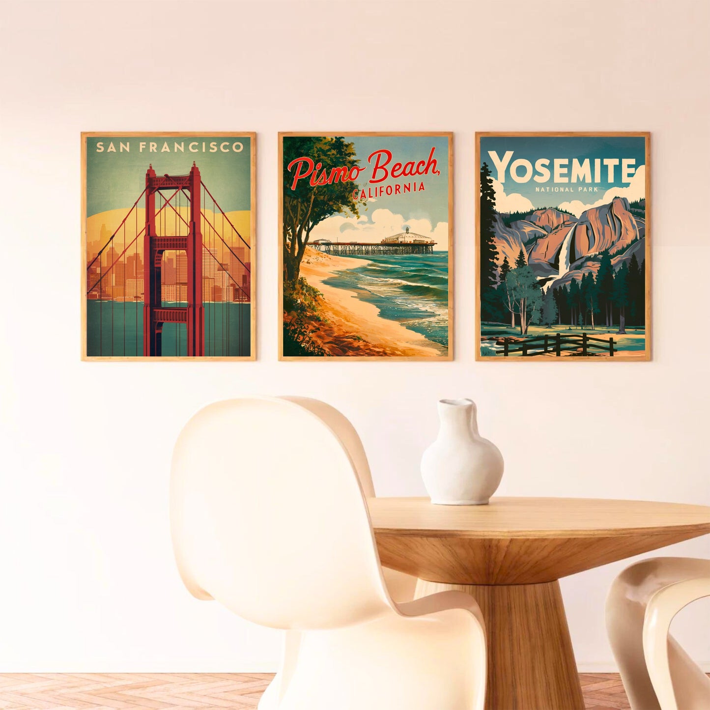 Pismo Beach Vintage Travel Poster - Classic Surf Town Escape