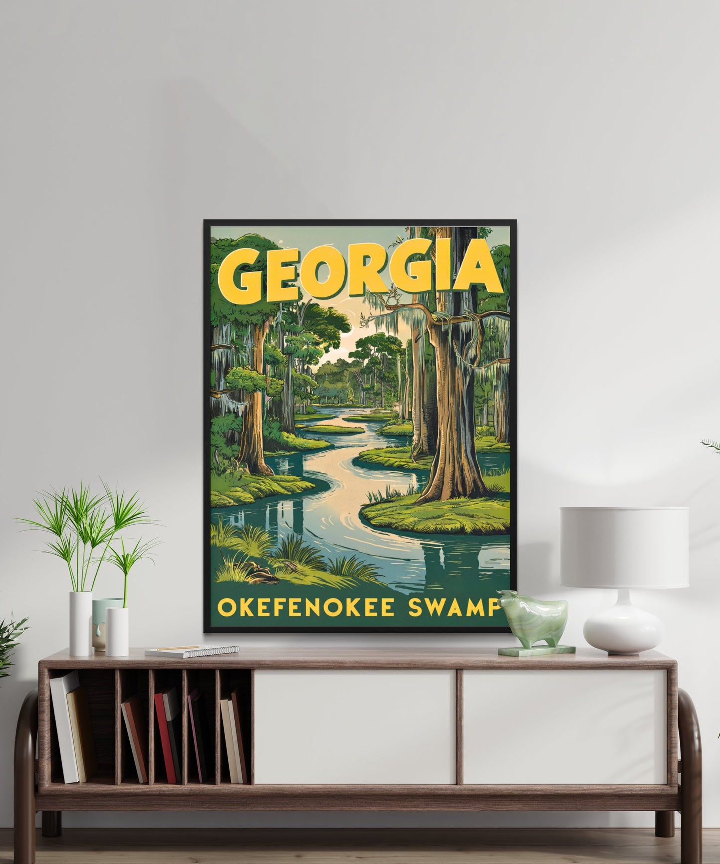 Okefenokee Swamp Vintage Travel Poster