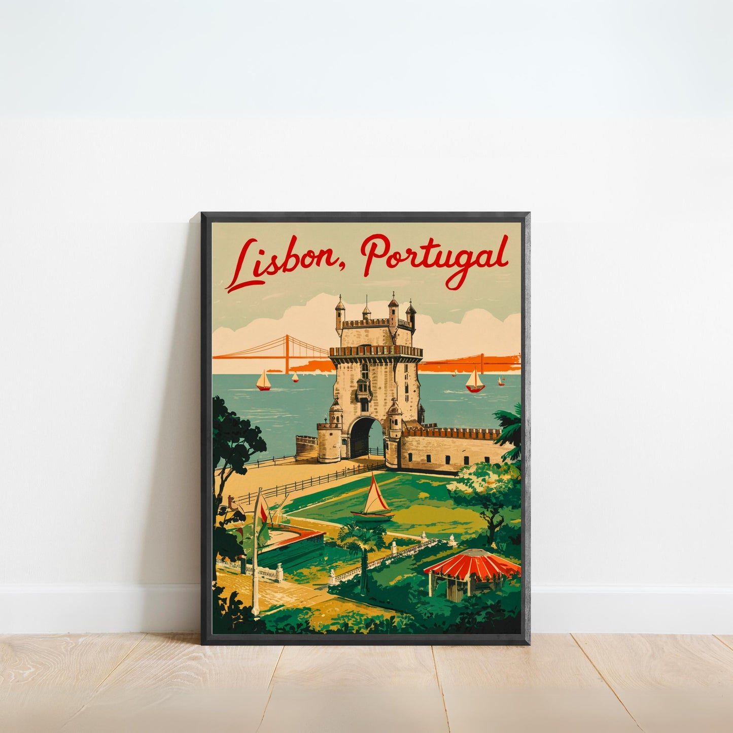 Lisbon Vintage Travel Poster - Capital of Portugal