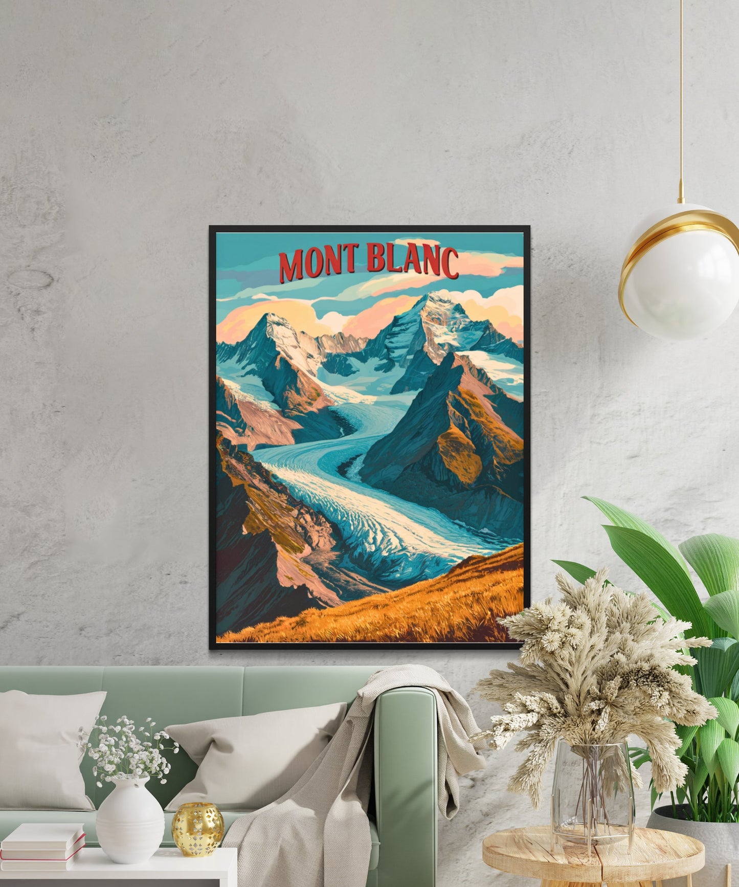 Mont Blanc Vintage Travel Poster - French Alps Splendor