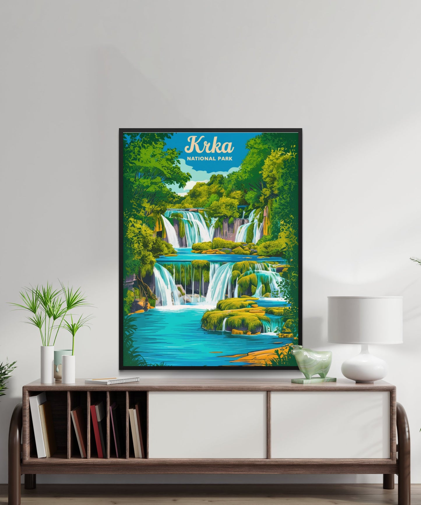 Krka National Park Vintage Travel Poster