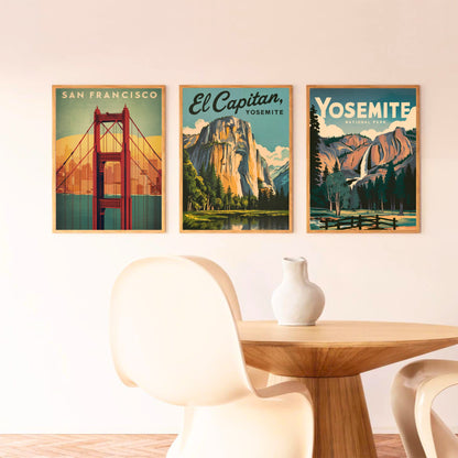 Yosemite El Capitan Vintage Travel Poster - Nature's Paradise