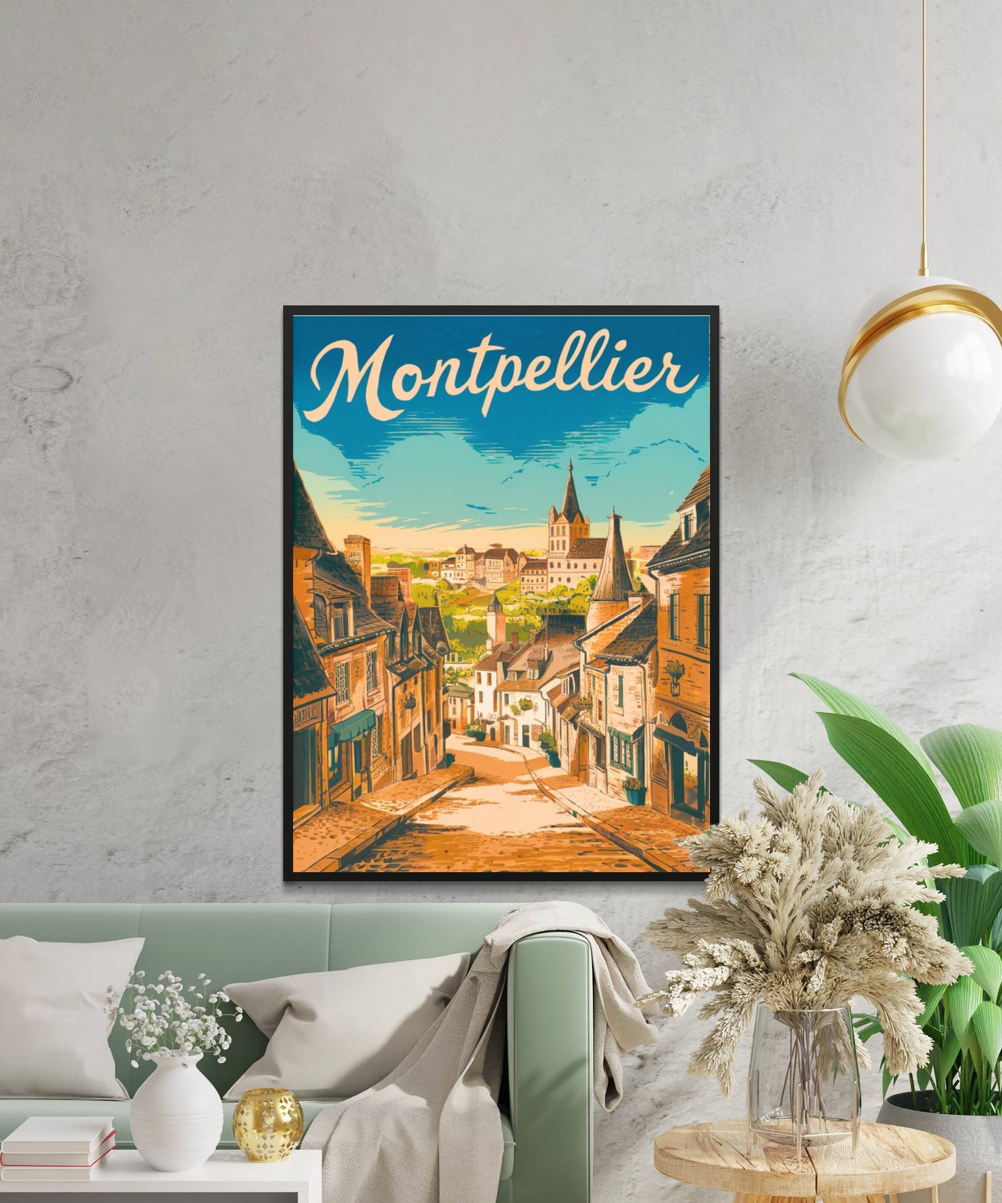 Montpellier  Vintage Travel Poster