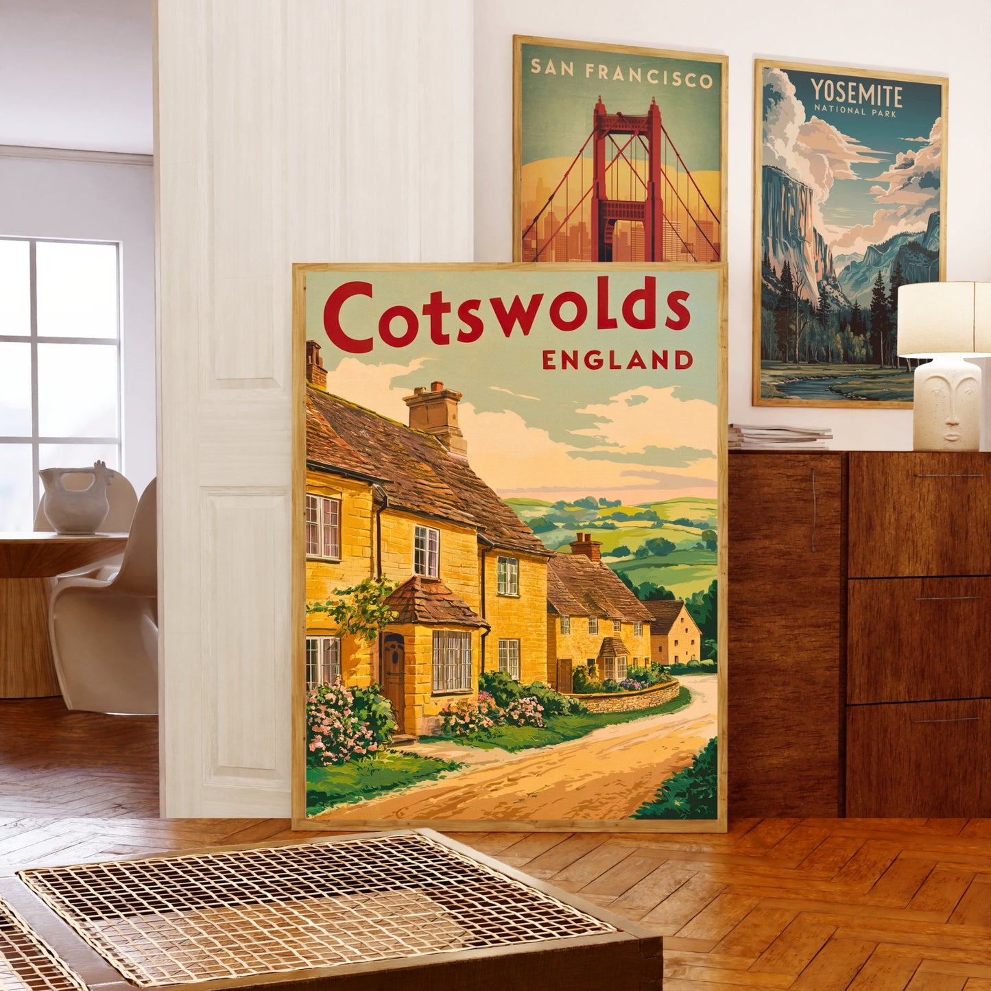 Cotswolds Vintage Travel Poster