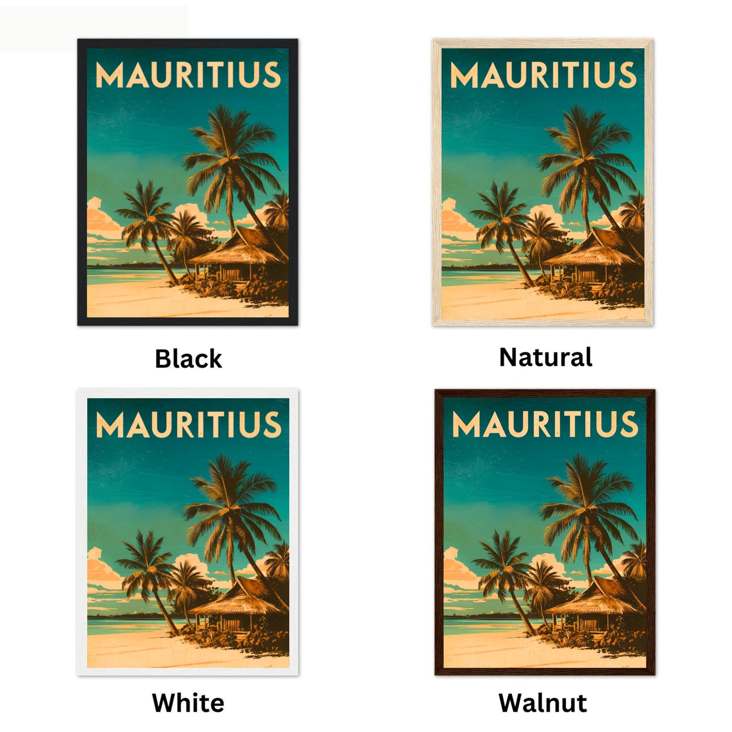 Mauritius Vintage Travel Poster - Tropical Island