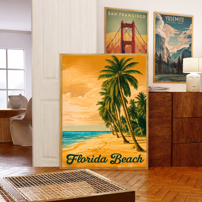 Florida Vintage Travel Poster - Coastal Glamour